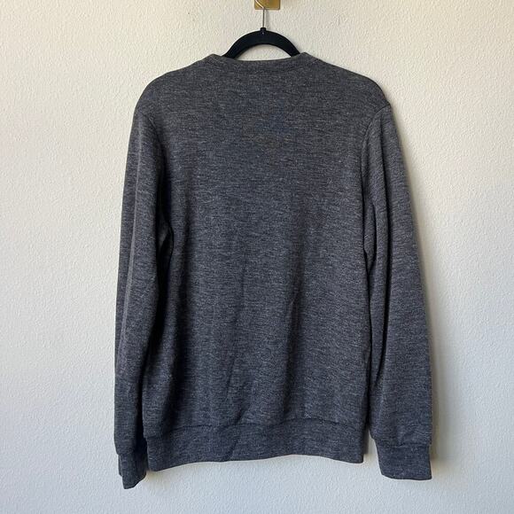 Mizzen + Main Charcoal Gray Crewneck Sweater Trim Fit Size M - Picture 3 of 4